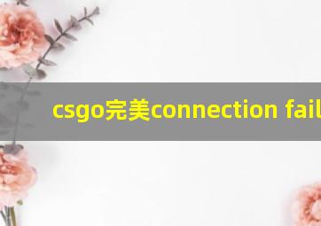 csgo完美connection failed